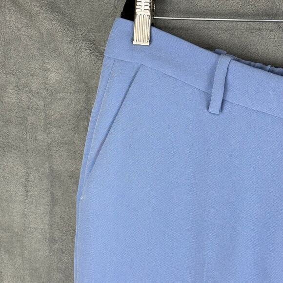 The Fold London Pants Womens 12 Blue Tavira Trousers Crop NEW Business Luxury - Picture 4 of 16